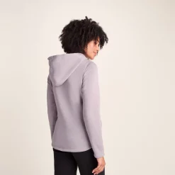 Acer Womens Oversized Supersoft Knitlook Fleece Hoody - Pale Lilac Marl