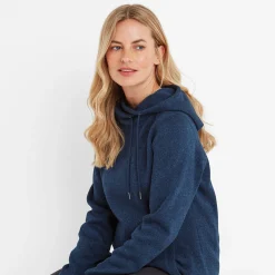 Acer Womens Oversized Supersoft Knitlook Fleece Hoody - Starry Night Marl