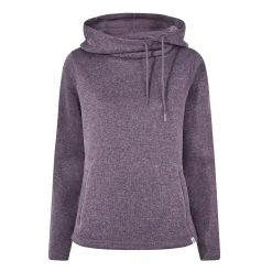 Acer Womens Oversized Supersoft Knitlook Fleece Hoody - Dusky Lilac Melange