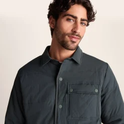 Adamson Mens Shower Resistant Insulated Shacket - Deep Slate