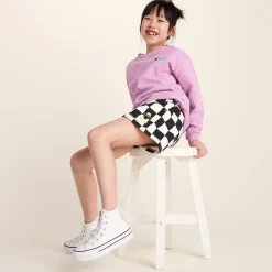 Afrino Kids Shaun the Sheep Sweatshort - Black Woolly Checkerboard