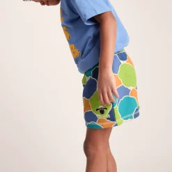 Afrino Kids Shaun the Sheep Sweatshort - Lime Cloud Print