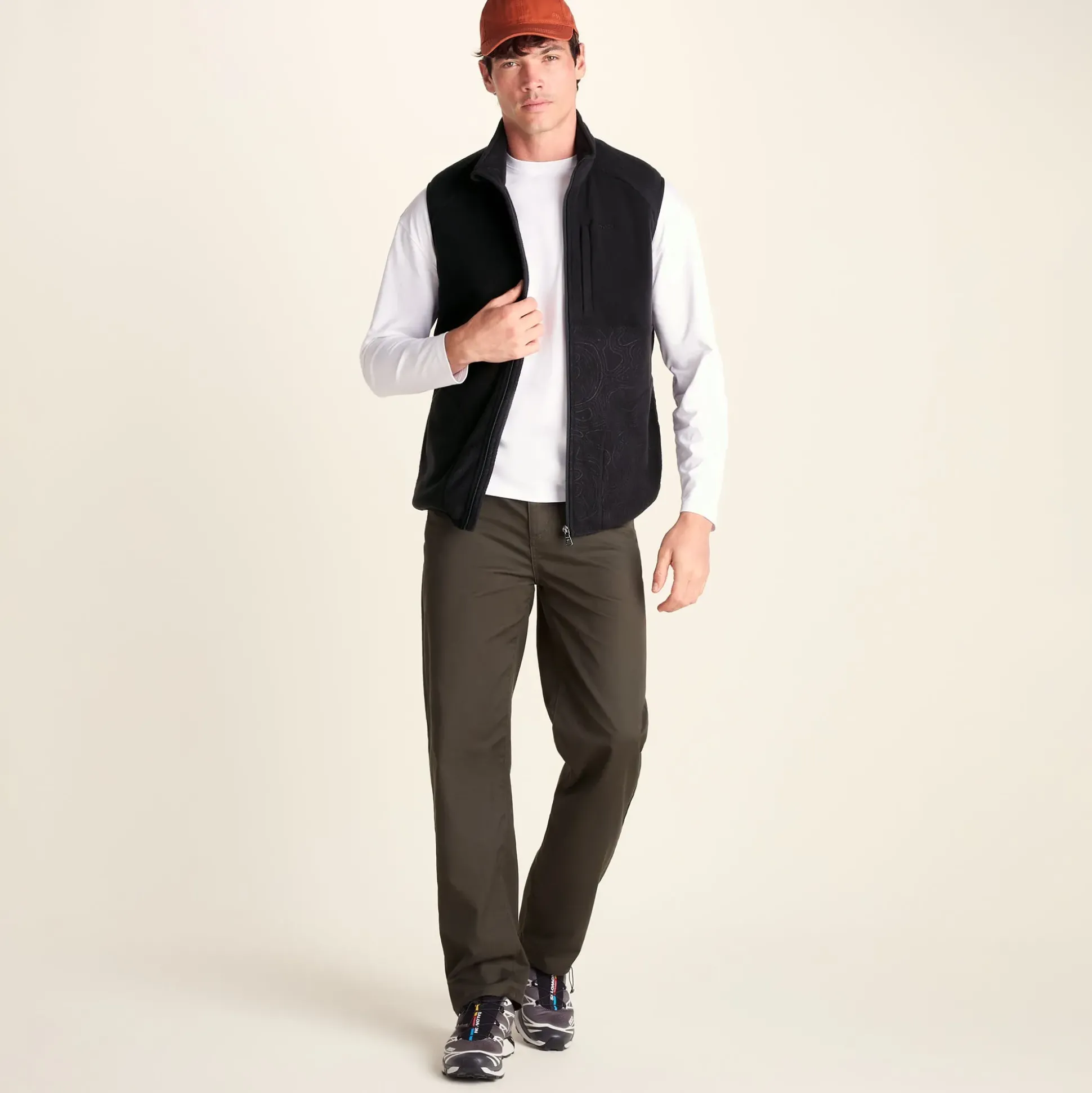 Ainsworth Mens Microfleece Gilet - Terrain Print
