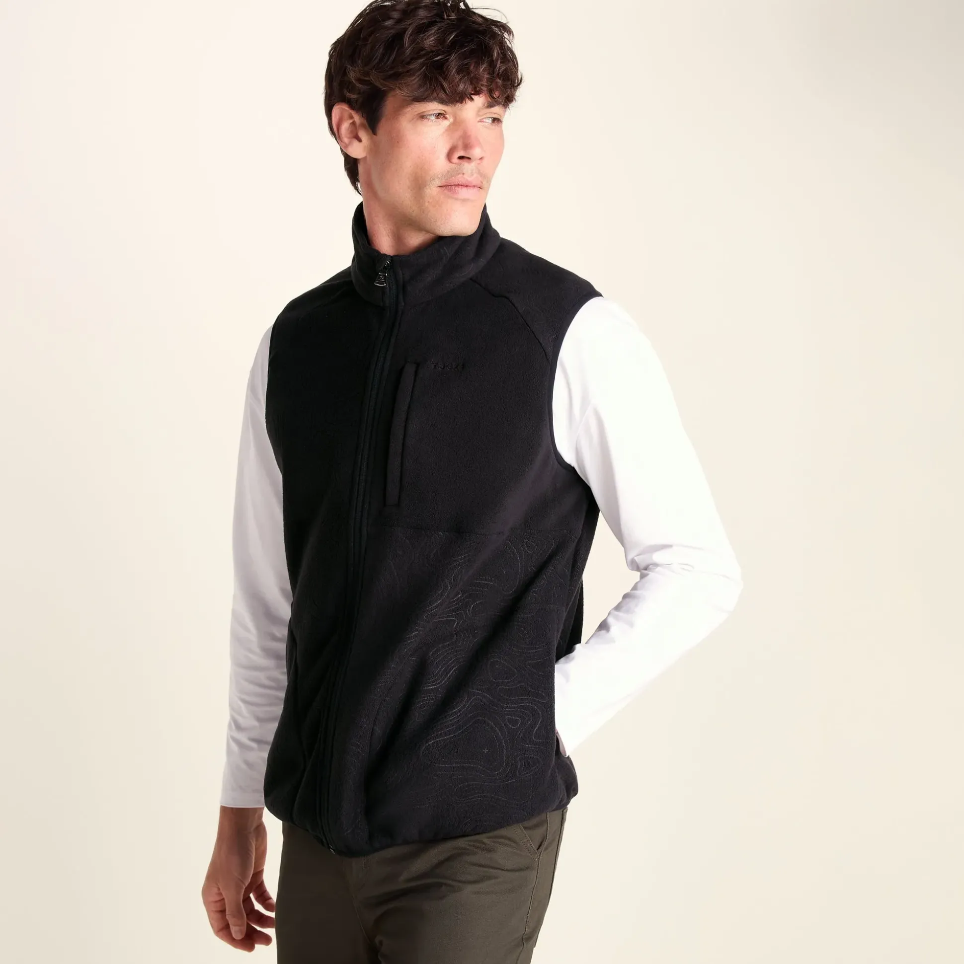 Ainsworth Mens Microfleece Gilet - Terrain Print