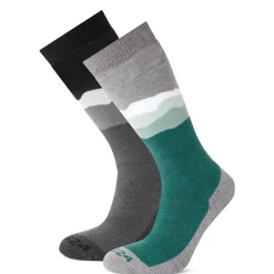 Allevard Mens Ski Socks - Black/Dark Turquoise