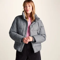Allitt Womens Short Insulated Padded Jacket - Ice Grey Melange