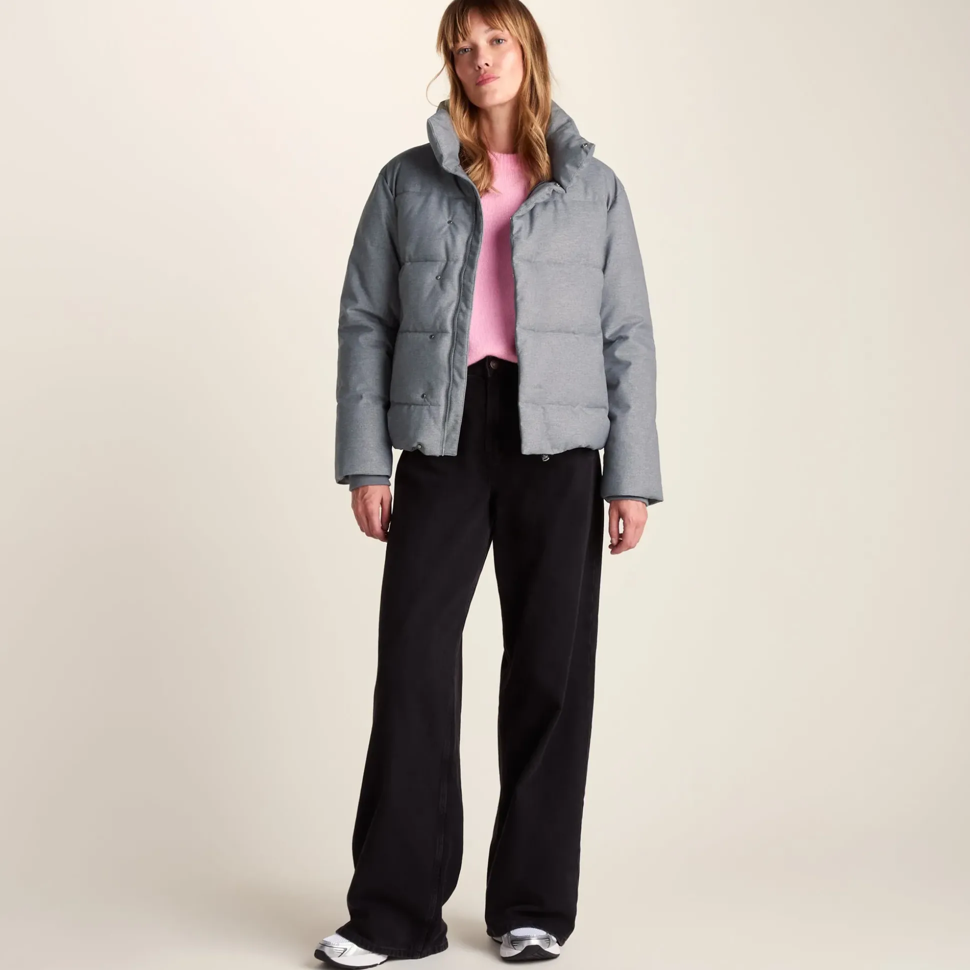 Allitt Womens Short Insulated Padded Jacket - Ice Grey Melange