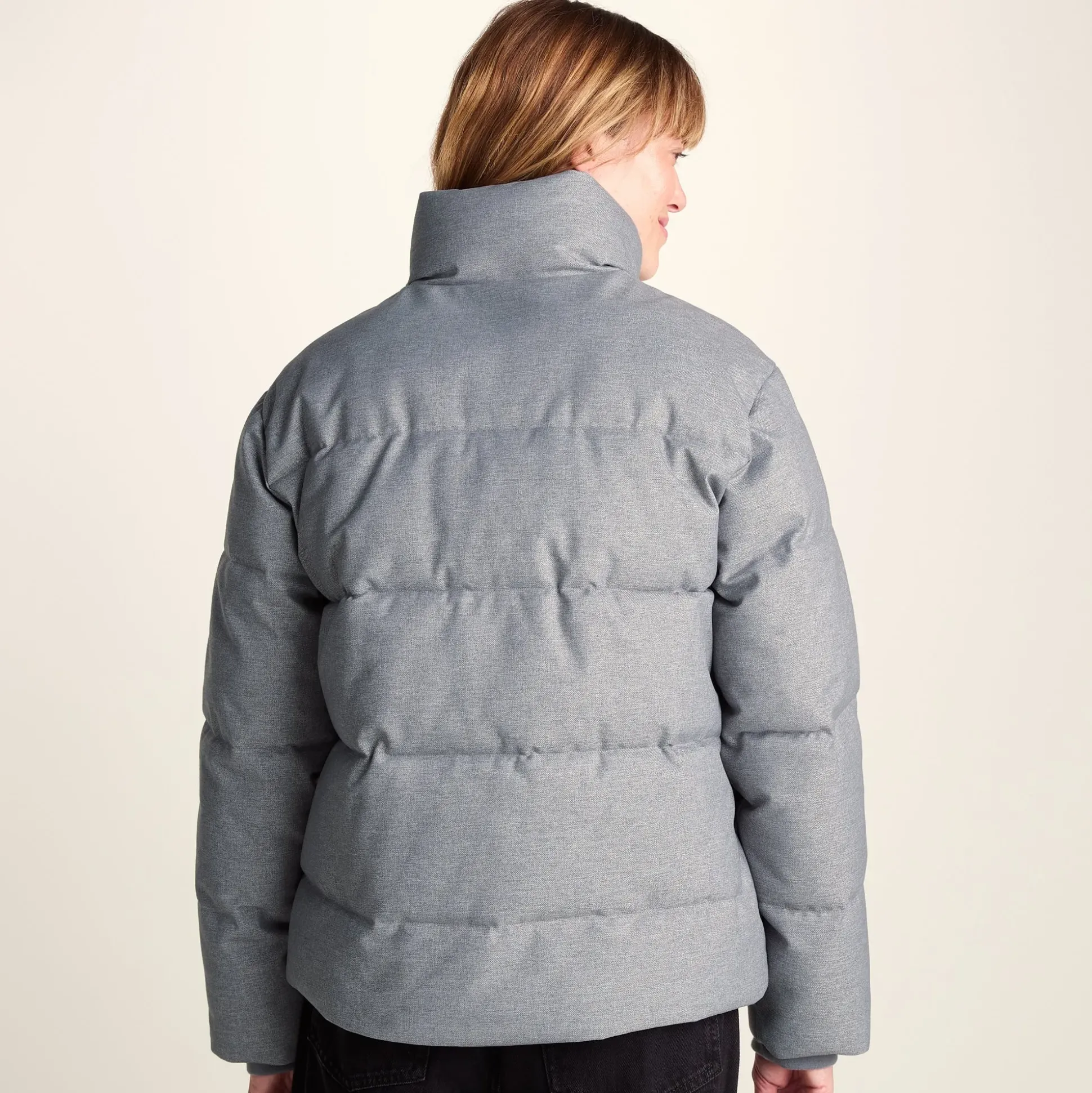 Allitt Womens Short Insulated Padded Jacket - Ice Grey Melange