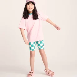 Altay Kids Shaun the Sheep Cycling Short - Spearmint/Woolly Checkerboard