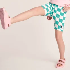 Altay Kids Shaun the Sheep Cycling Short - Spearmint/Woolly Checkerboard