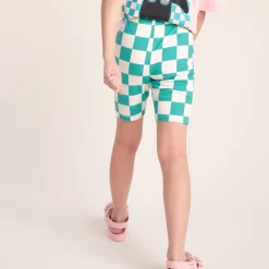 Altay Kids Shaun the Sheep Cycling Short - Spearmint/Woolly Checkerboard