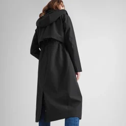Alva Womens Waterproof Trench Coat - Black