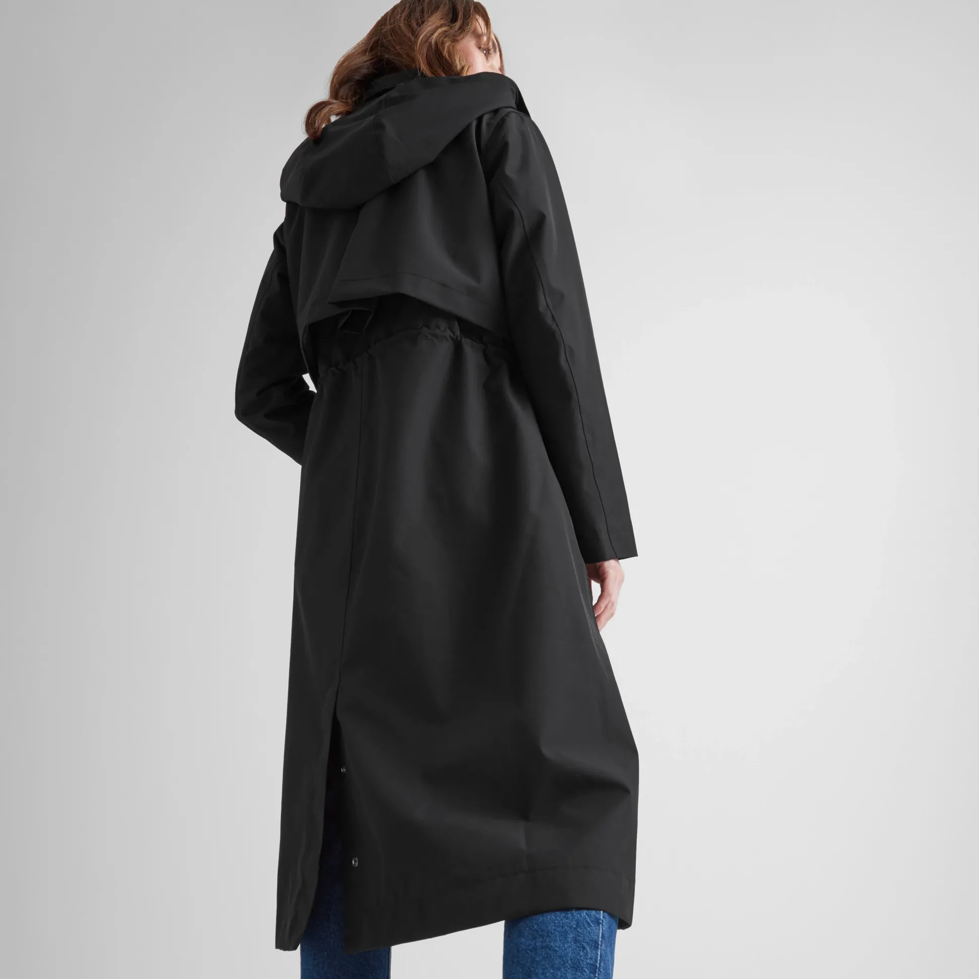 Alva Womens Waterproof Trench Coat - Black