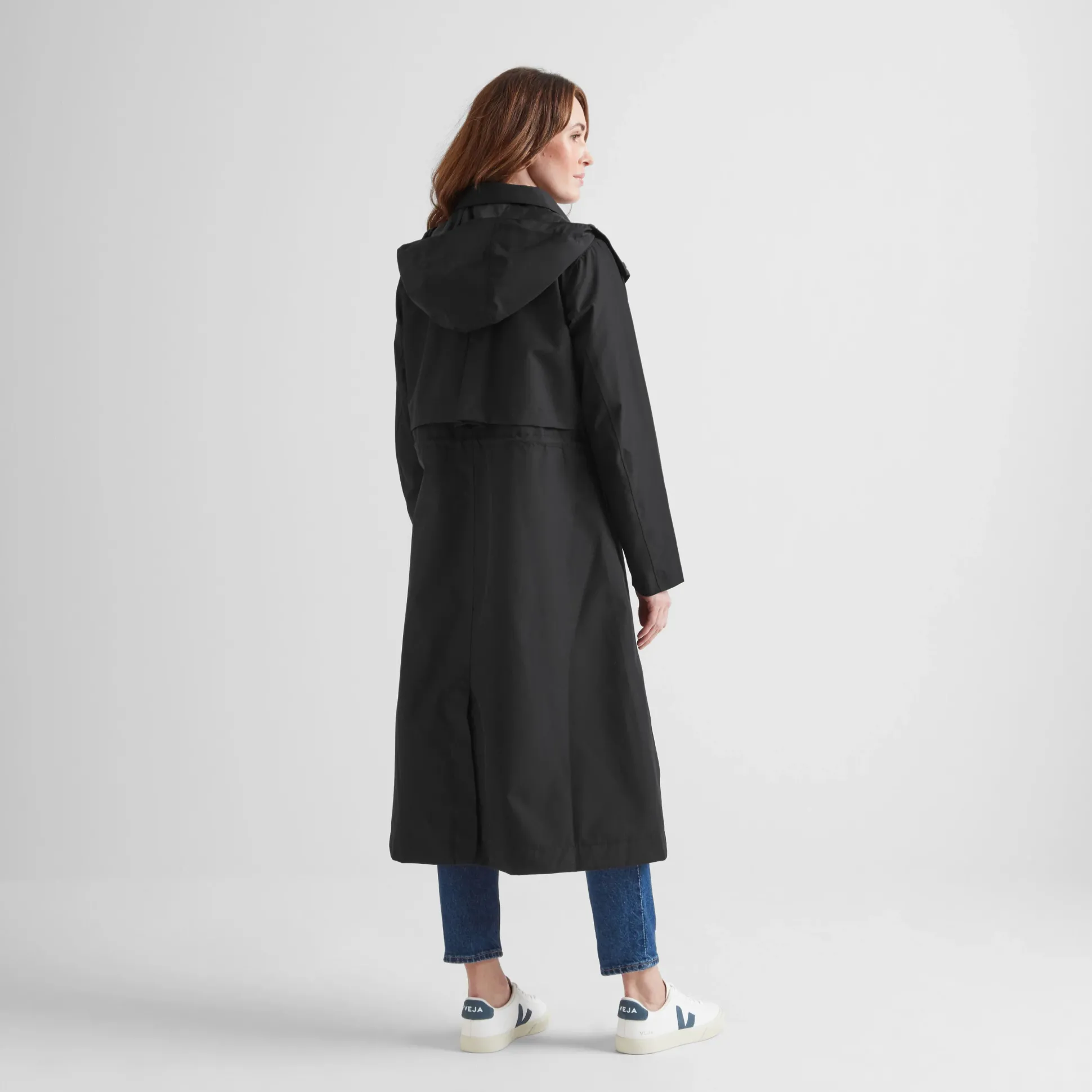 Alva Womens Waterproof Trench Coat - Black