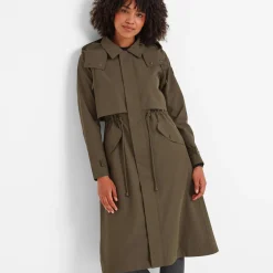 Alva Womens Waterproof Trench Coat - Khaki