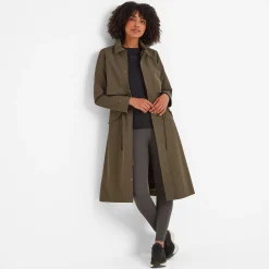 Alva Womens Waterproof Trench Coat - Khaki