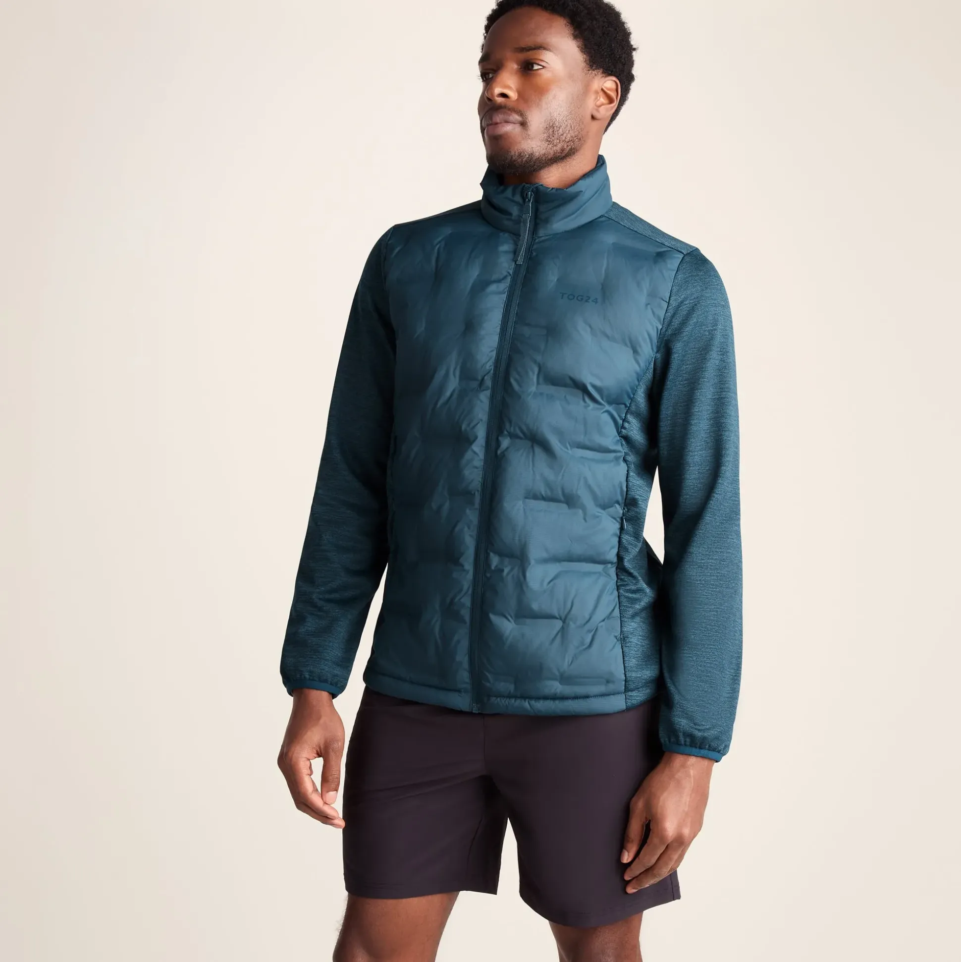 Anick Mens Lightweight Insulated Hybrid Jacket - Inky Blue