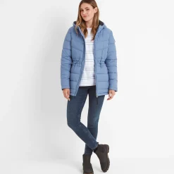 Anthorn Womens Padded Parka - Misty Blue