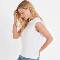 April Womens 100% Cotton Supersoft Boxy Fit Vest - Optic White