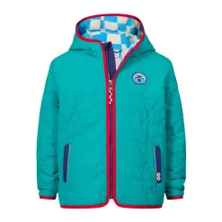 Arapawa Shaun the Sheep Kids Insulated Quilted Coat Microfleece Lining - Peacock Green