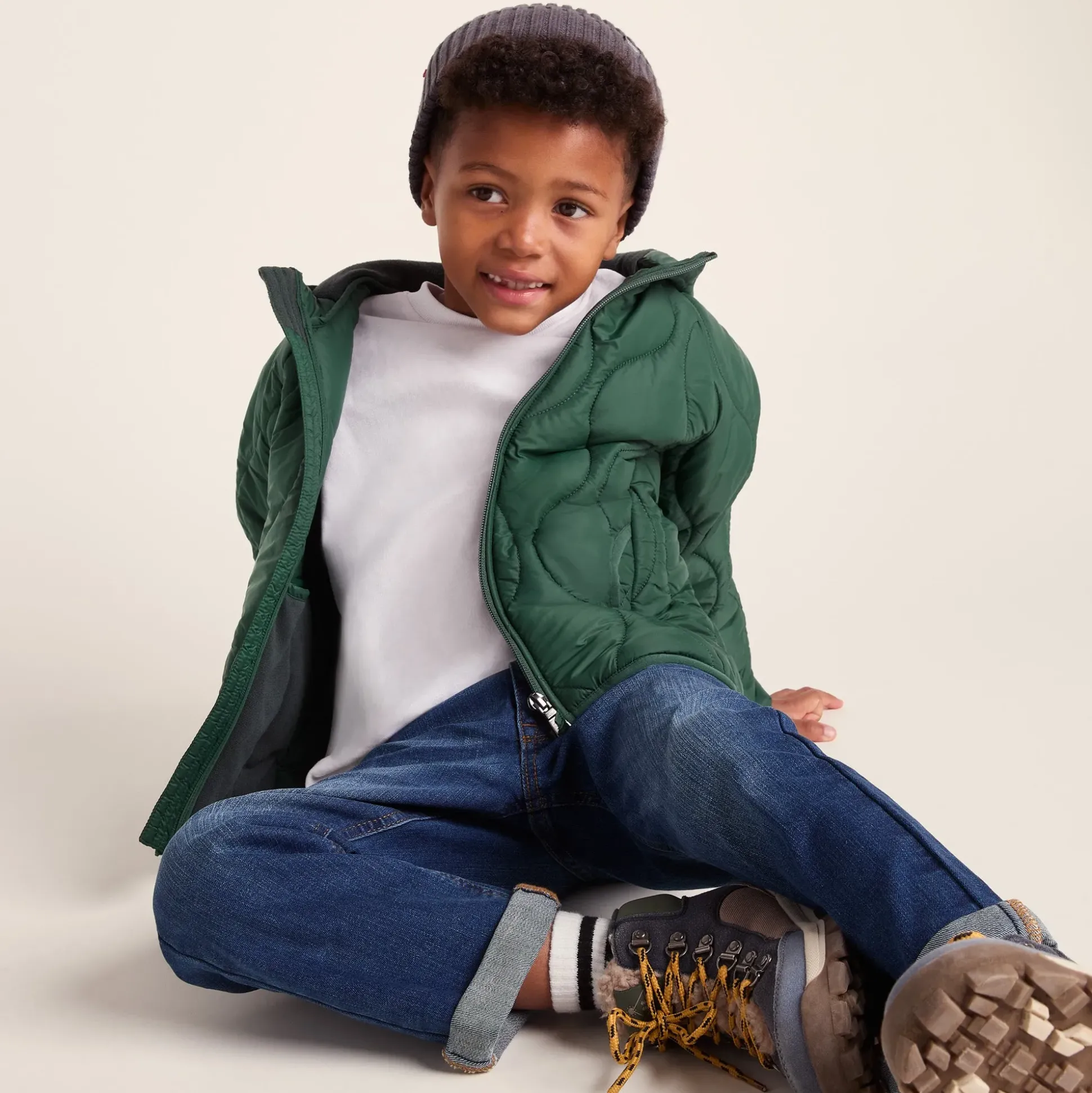 Arbor Kids Shower Resistant Padded Jacket - Dark Fern