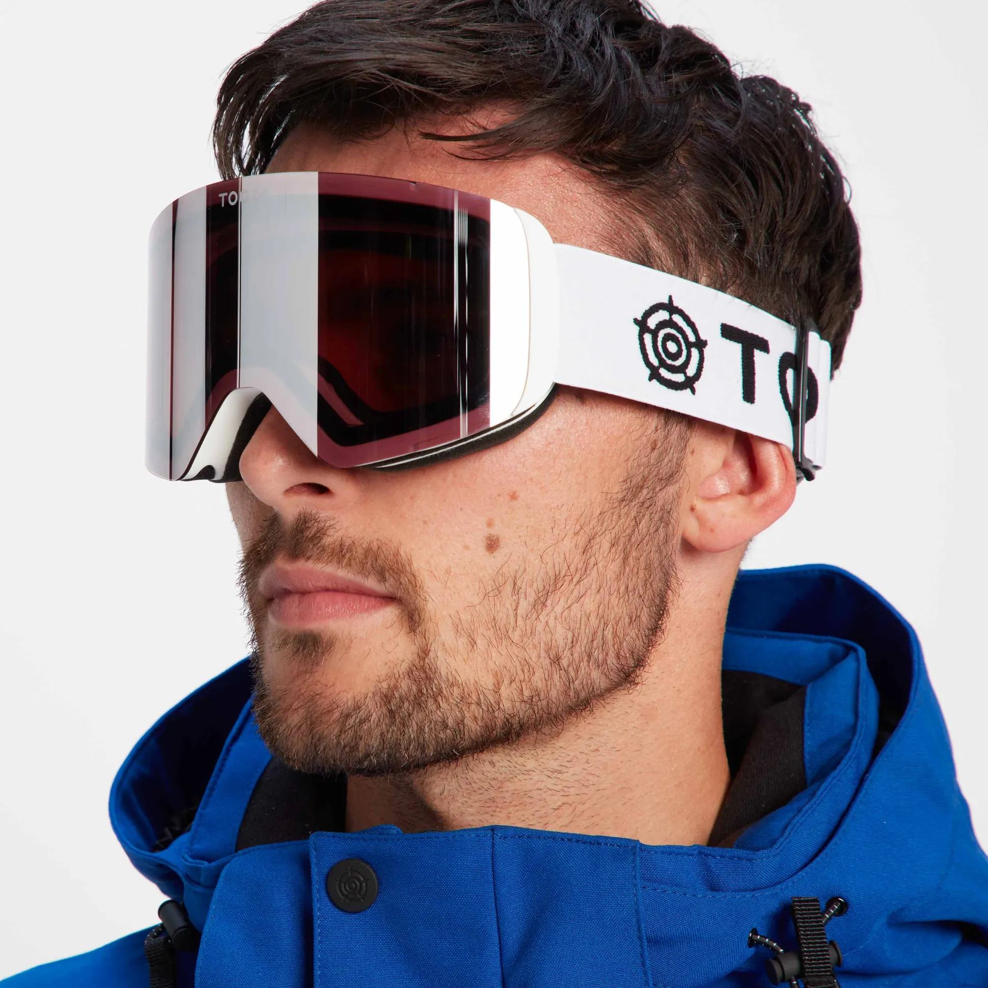 Arosa Goggles - Matt White/Vermillion