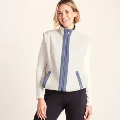 Arrad Womens Relaxed Fit Microfleece Gilet - Vanilla