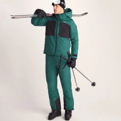 Avoriaz Mens Performance Waterproof Insulated Ski Jacket - Dark Turquoise/Black