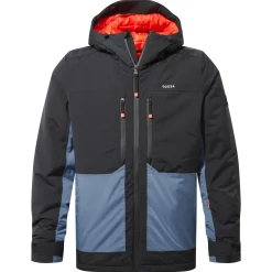 Avoriaz Mens Performance Waterproof Insulated Ski Jacket - Black/Fjord Blue