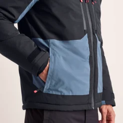 Avoriaz Mens Performance Waterproof Insulated Ski Jacket - Black/Fjord Blue