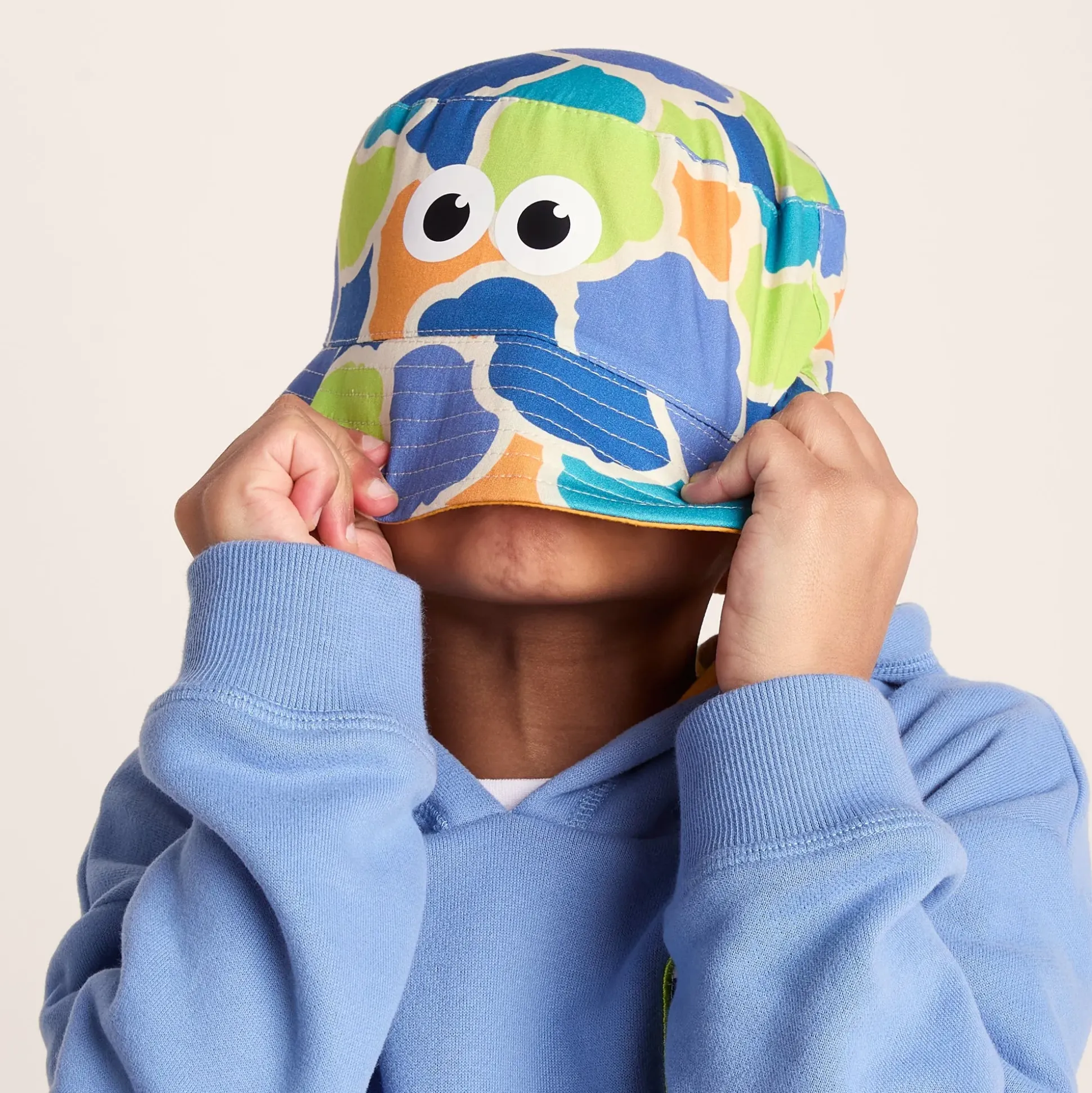 Balkhi Kids Shaun the Sheep Bucket Hat - Lime Cloud Print