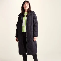 Banton Womens Oversized Shower Resistant Insulated Jacket - Black