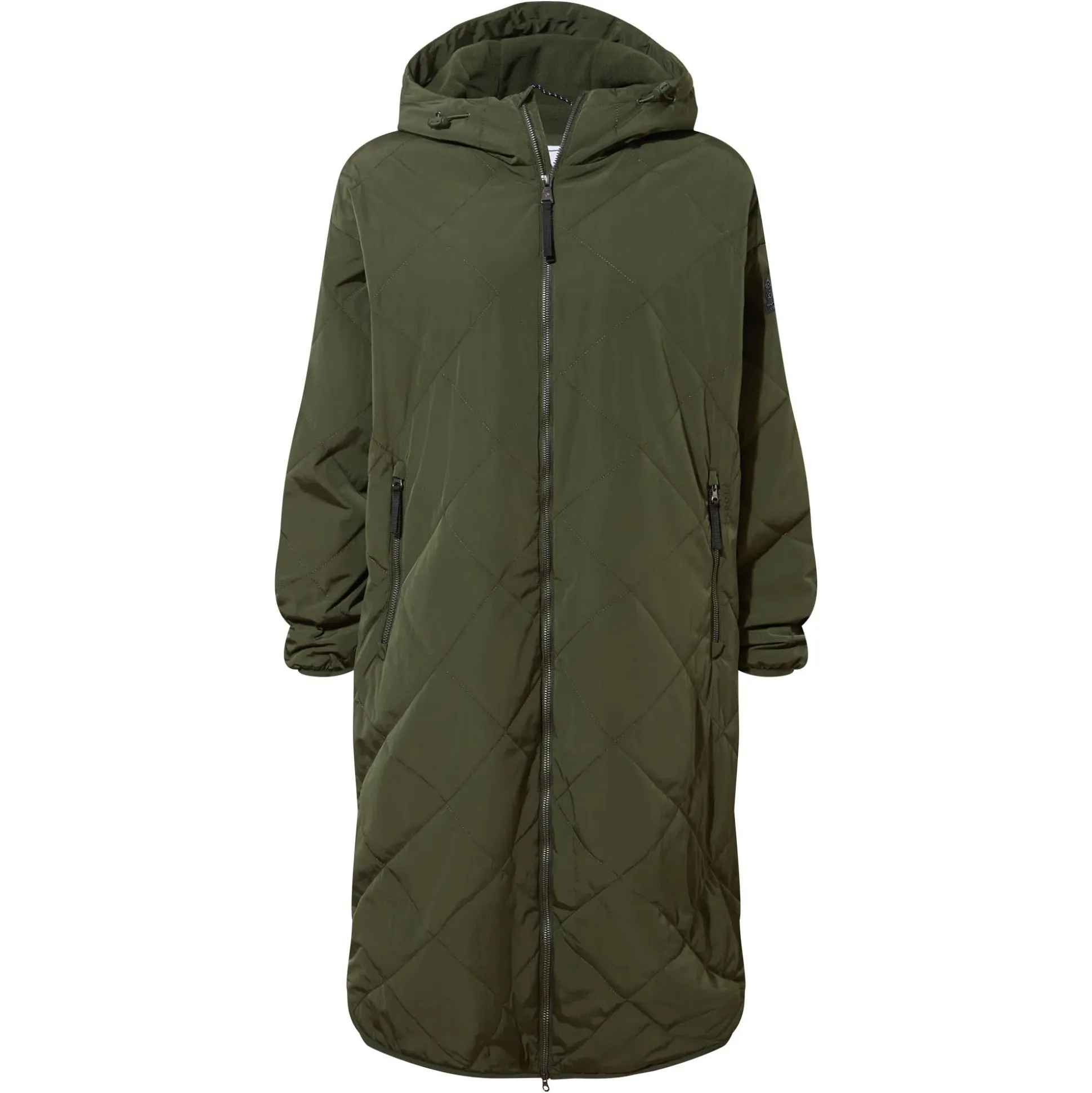 Banton Womens Oversized Shower Resistant Insulated Jacket - Dark Green