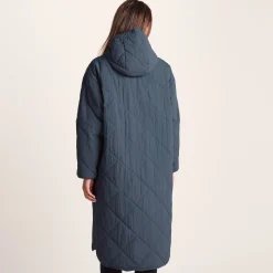 Banton Womens Oversized Shower Resistant Insulated Jacket - Washed Blue