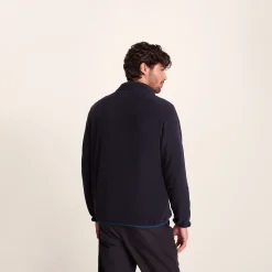 Banwell Mens Microfleece Jacket - Dark Indigo/Petrol Green