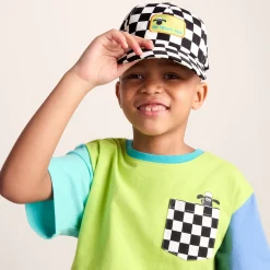 Bardoka Kids Shaun the Sheep Baseball Cap - Black White Checkerboard