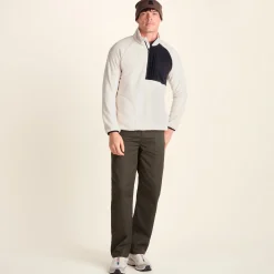 Barker Mens Midweight Microfleece Half Zip Pullover - Buttercream