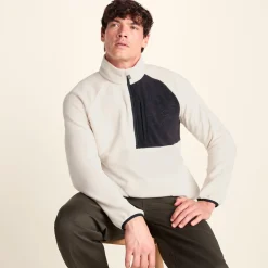 Barker Mens Midweight Microfleece Half Zip Pullover - Buttercream