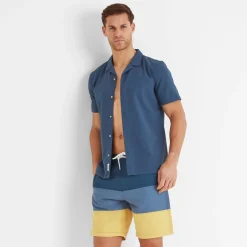 Bendon Mens Swimshorts - Inky Blue/Blue Dolphin/Sunflower
