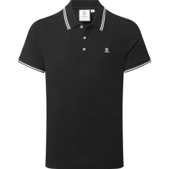 Biston Mens 100% Cotton Pique Polo Shirt - Black