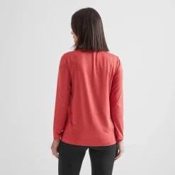 Blakely Womens Long Sleeve Performance Top - Cranberry Marl