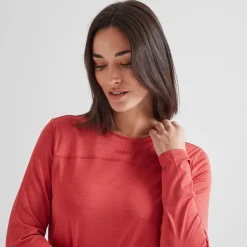 Blakely Womens Long Sleeve Performance Top - Cranberry Marl