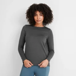 Blakely Womens Long Sleeve Performance Top - Dark Grey Marl