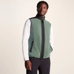 Boltby Mens Relaxed Fit Microfleece Gilet - Black/Light Forest