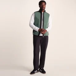 Boltby Mens Relaxed Fit Microfleece Gilet - Black/Light Forest