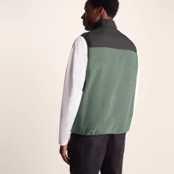 Boltby Mens Relaxed Fit Microfleece Gilet - Black/Light Forest