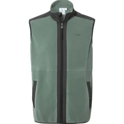 Boltby Mens Relaxed Fit Microfleece Gilet - Black/Light Forest