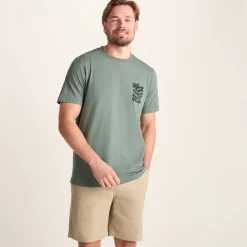 Botanical Mens Relaxed Fit Supersoft T-shirt - Light Forest