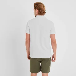 Braunton Mens 100% Cotton Pique Polo Shirt - Optic White