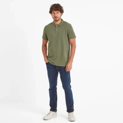 Braunton Mens 100% Cotton Pique Polo Shirt - Forage Green